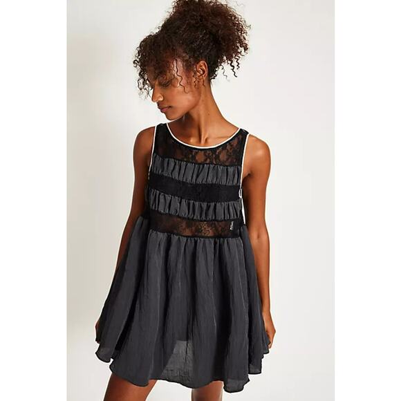 Intimately by Free People Other - Free People Intimately Women's Medium Black Current Obsession Mini Sleep Dress